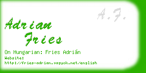 adrian fries business card
